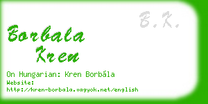 borbala kren business card