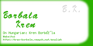 borbala kren business card